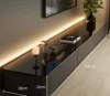 Starlight black glass + grey cabinet