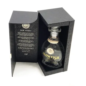 Champagne Whisky Bottles Whisky Packaging Box Rigid Cardboard Magnetic Wine Box
