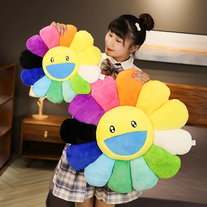 Takashi Murakami Flower Plush 40 cm Rainbow/Yellow