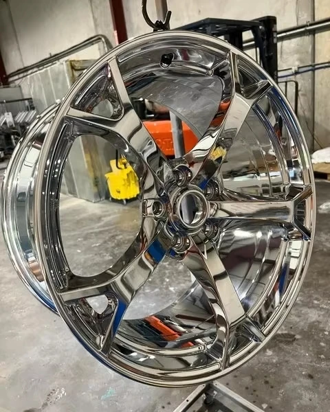 Triple Chrome Gloss Silver Forged Wheels for Nissan 300z