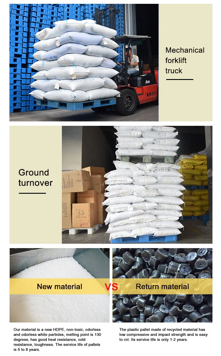 Custom Thick Euro Standard Plastic Pallet 1200*1000*150mm For Big Warehouse Storage And