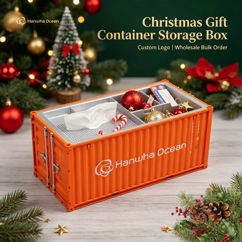 【LAC】Custom Logo Mini Shipping Container Storage Box Christmas Corporate Gift ABS Container Model Desktop Storage Organizer