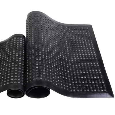 Anti Slip Black Anti Fatigue Floor Mat Antistatic Flooring Rubber Mat Natural Rubber Bubble Anti Fatigue Mat