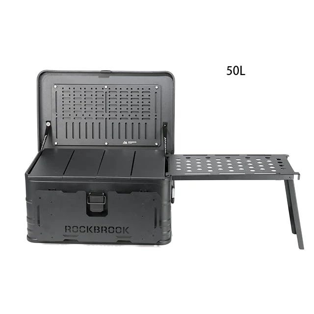 ROCKBROOK アルミコンテナBOX　50L ROCKBROOK 50L Black Storage Foldable Aluminium Alloy Box