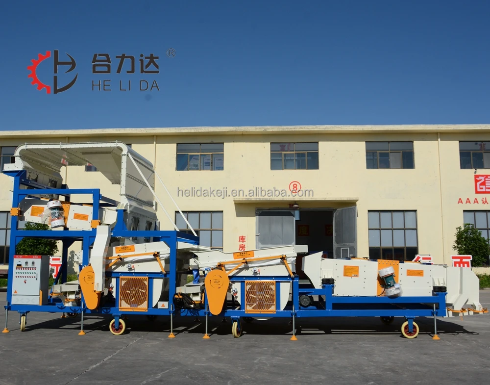 HELIDA Mobile Grain Seed Cleaner for Coffee Beans Soybeans Sunflower & Sesame Seeds Efficient Grain Cleaning Grading Machines