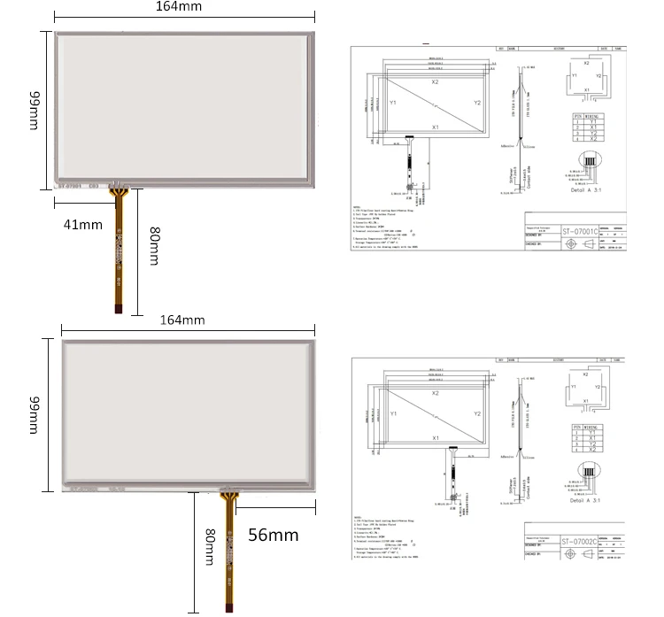 INNOLUX 7 Inch Touch Screen LCD Display AT070TN92 V.X for Raspberry Pi ...