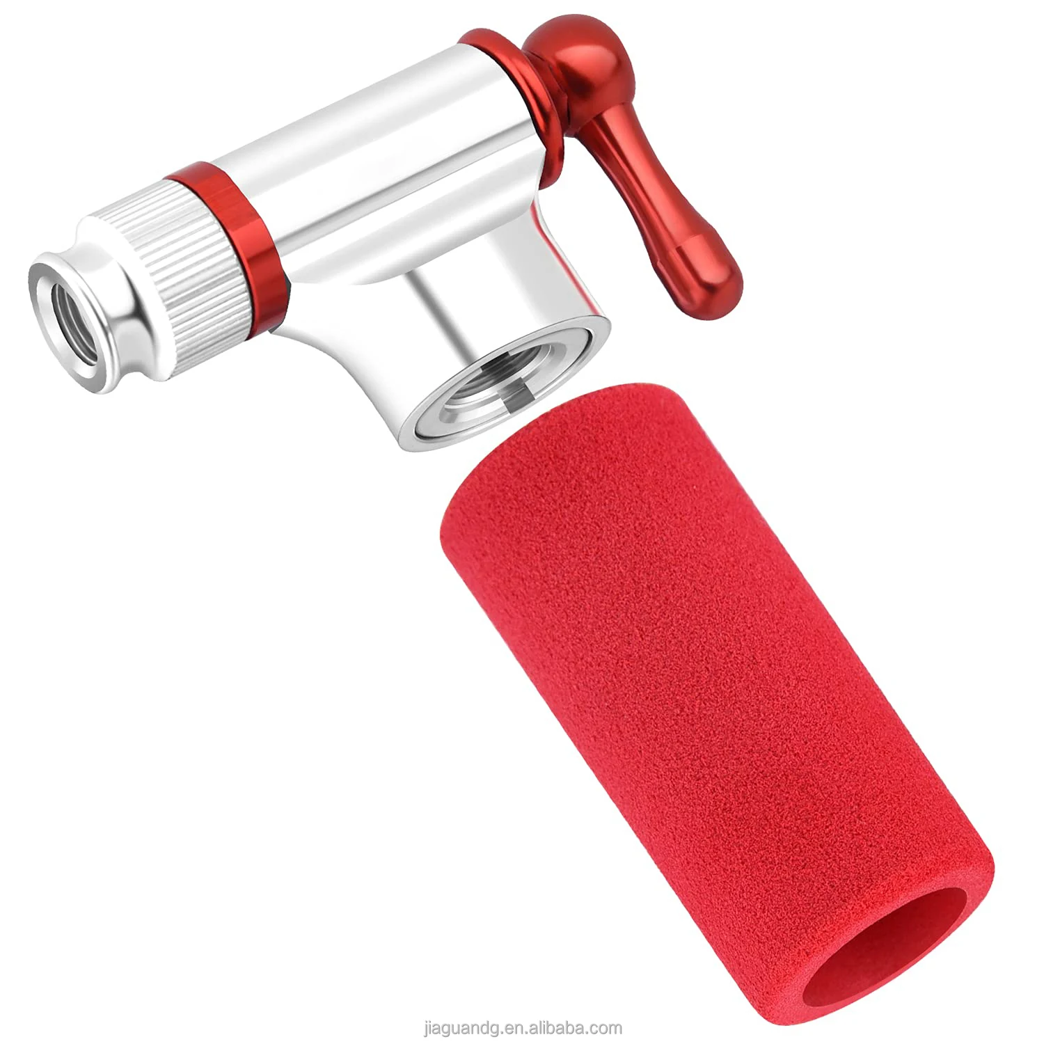 thumbnail image 2 of Mini CO2 Pump With Clear Pressure Gauge Aluminum Alloy Bike Air Mini Cycling Bicycle CO2 Inflator For Road And Mountain Bikes 2 of 11