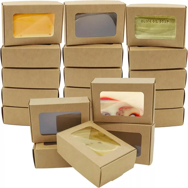 Accept Custom Order Soap Paper Boxes Homemade Soap Boxes Packaging 3.5x 2.4x 1.2 Inch