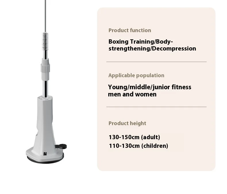 Vertical Indoor Speed Reaction Boxing Ball with Sandbag Target Fitness Equipment for Home Training of Children and Adults