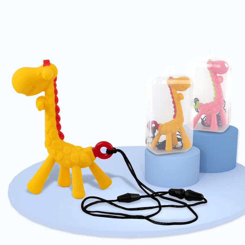 silicone giraffe teether