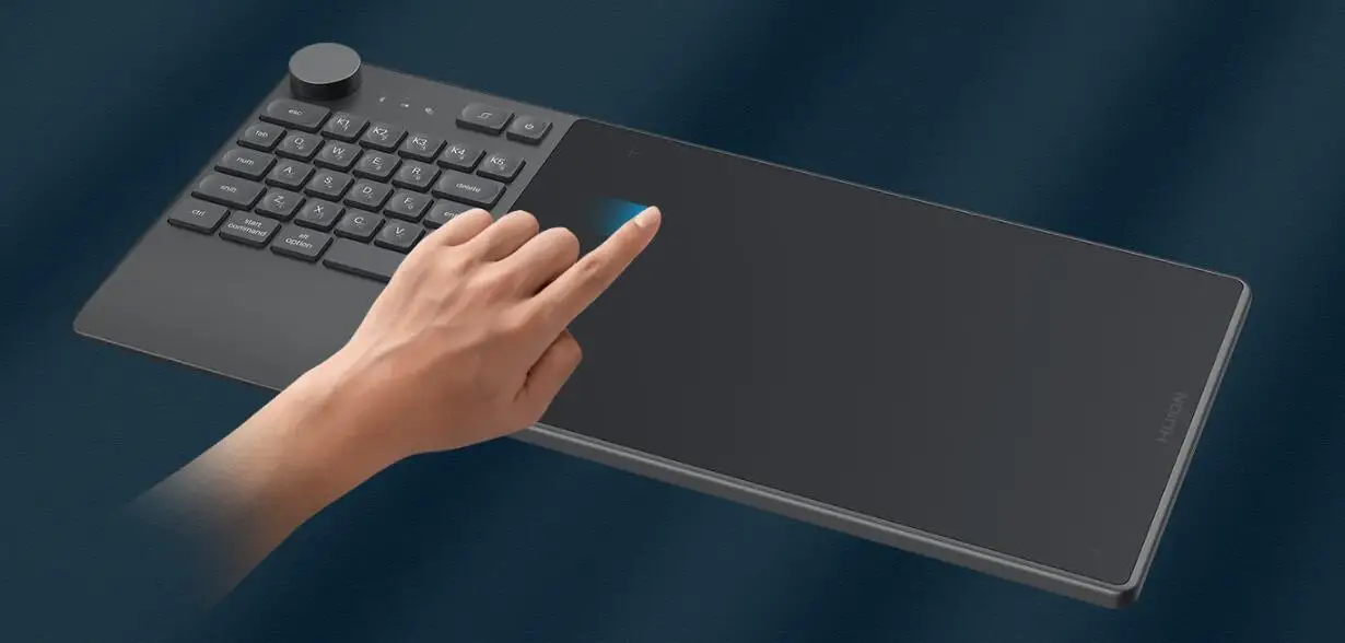 Huion Inspiroy KeyDail KD200 9x6 Inches Interactive Wireless Digital Pen Graphic Drawing Tablet with Keyboard