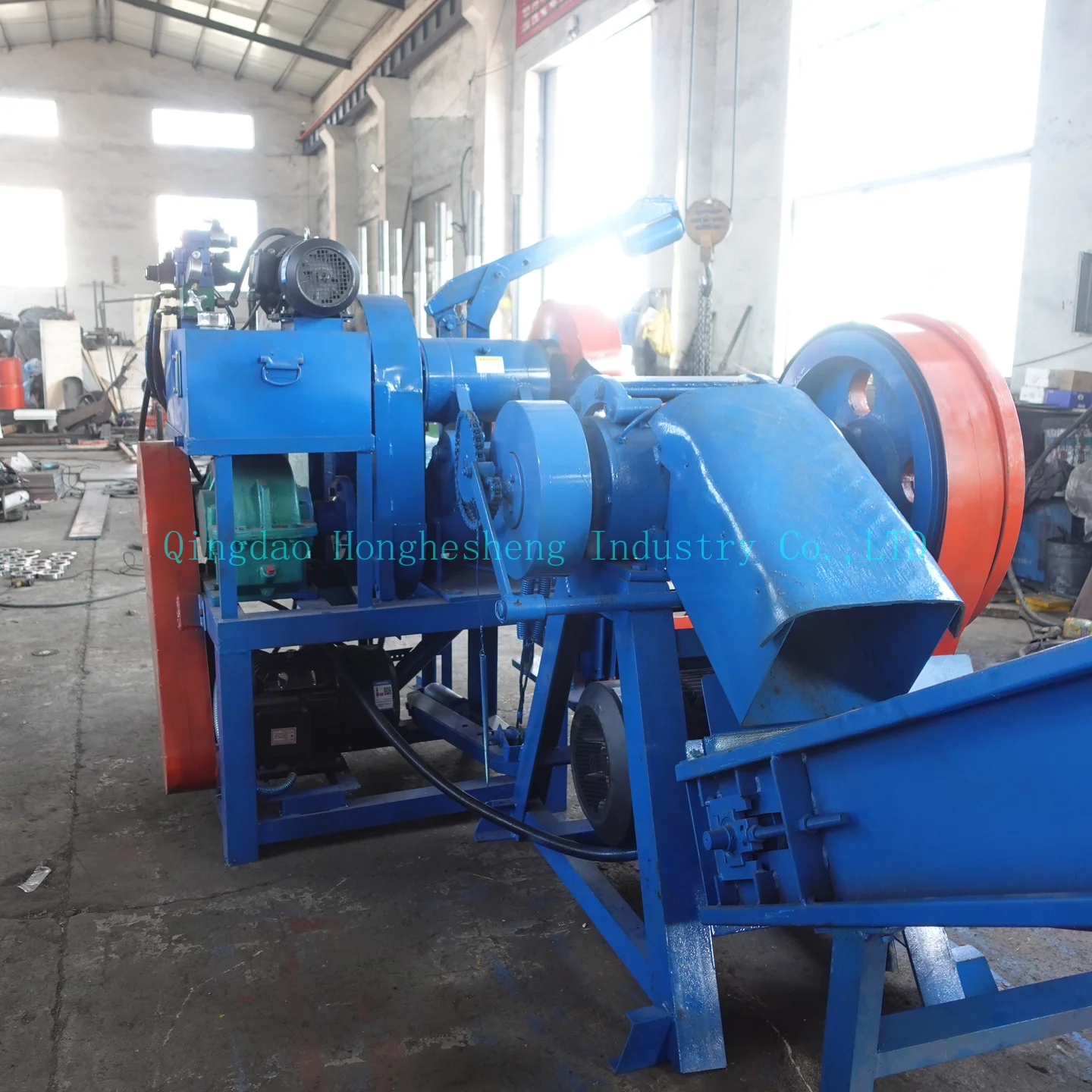 Tire Automatic Cutting Machine,Tire Strip and Block Cutter with Conveyor Belt,tire Block Cutter 3T/h