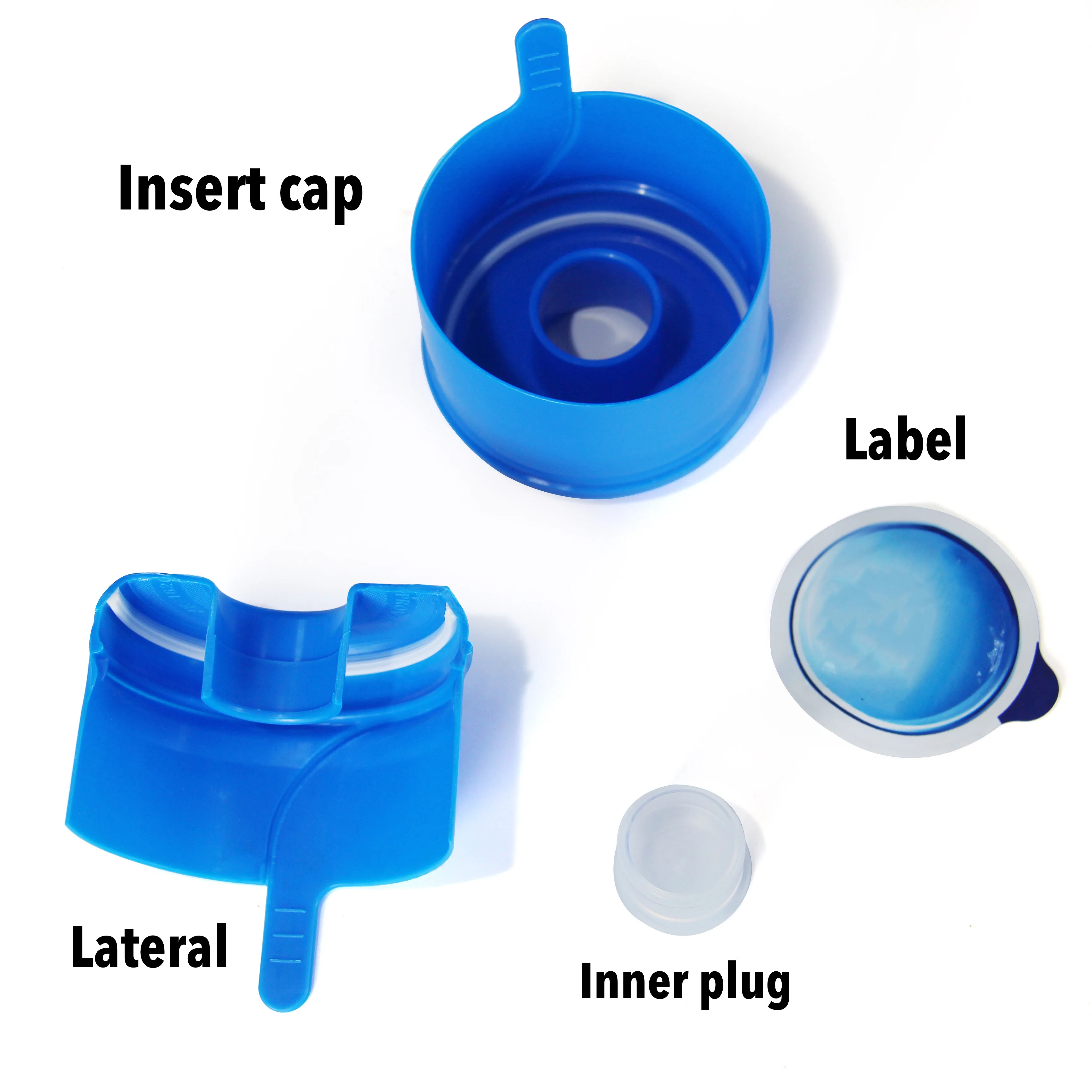 Bouchon Réutilisable En Silicone Alimentaire Pour Bidon D'eau 3 Et 5 Gallons - Lot De 3 Pièces, Bleu