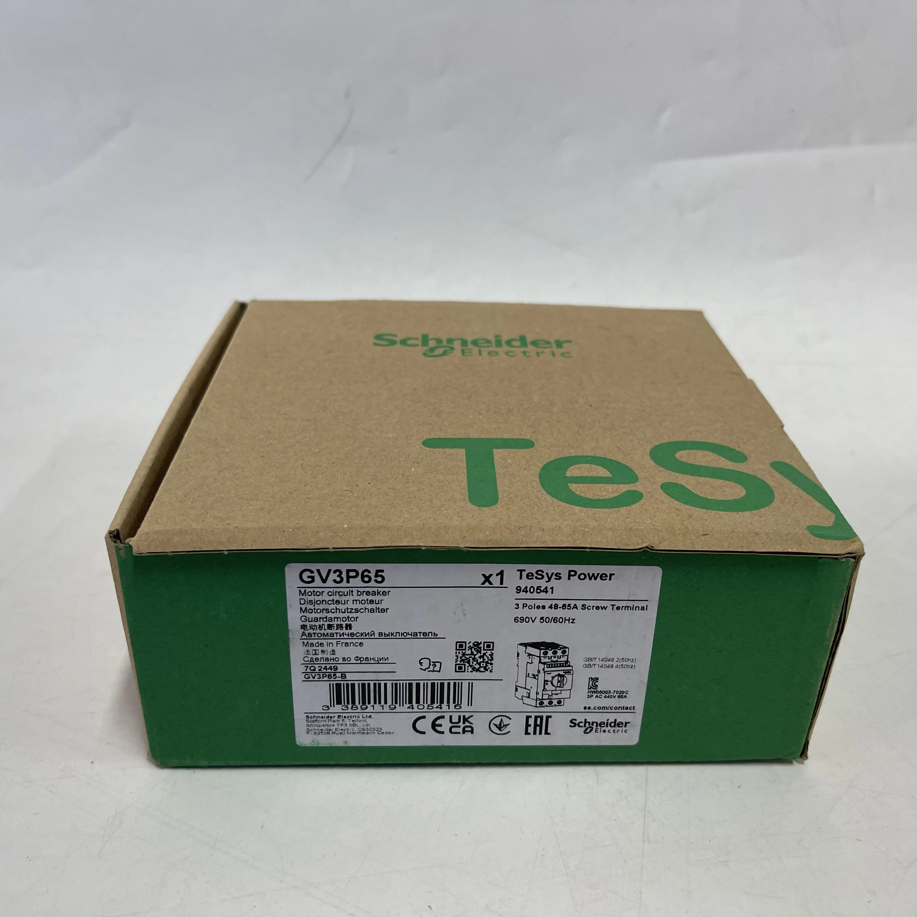 Schneider Motor Circuit Breaker GV3P65 Schneider Motor Circuit Breaker GV3P65