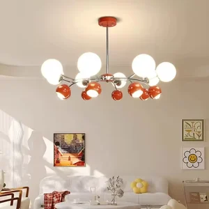 Modern Home Magic Bean Glass Ball Pendant Lights Middle Sized Chandelier Lighting Fixtures for Living Room and Bedroom Ceiling