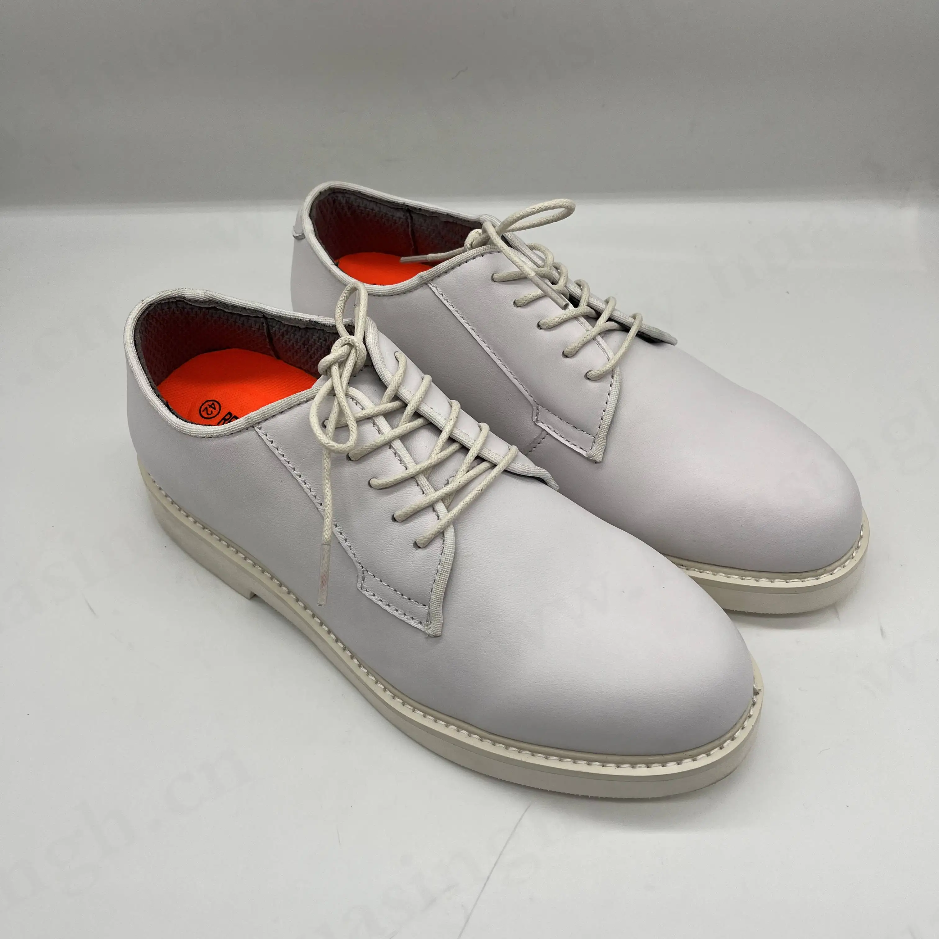 Rwh, Lace-up Style Uniform Equipment  Dress Shoes Oxford Rubber Outsole Dress Style US Formal Shoes in White HSA078