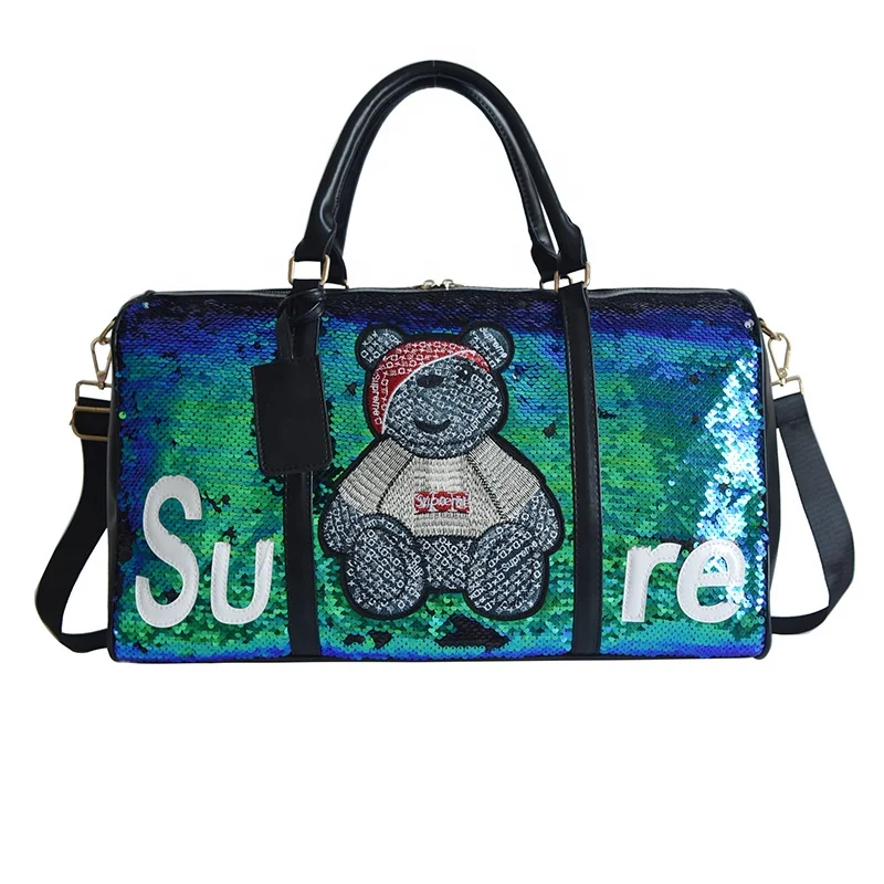 sequin travel bag