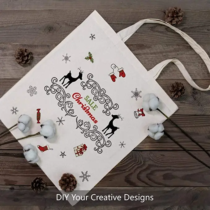 Luxury Canvas Shopping Tote Bags Reusable Foldable Cotton Custom Logo Large Trolley Beach Messenger Waxed Folding Dust Plain