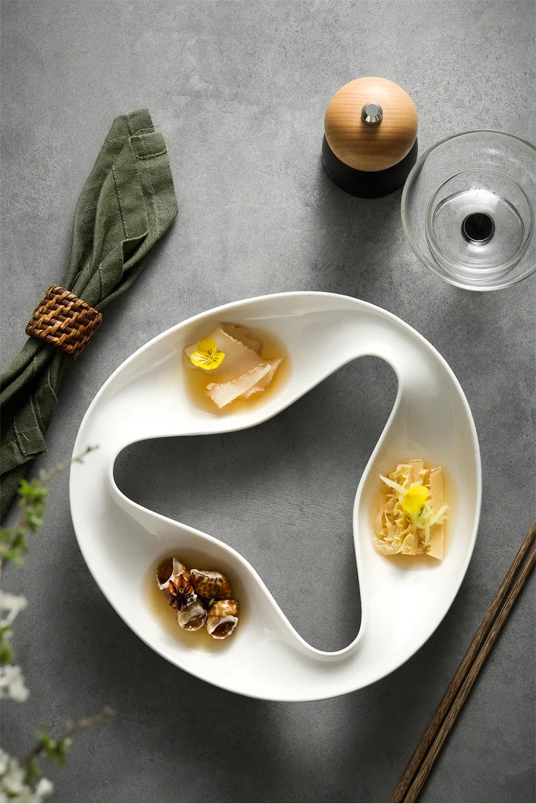 Modern Luxury Porcelain Irregular Hotel Tableware & Kitchen Dinnerware ...