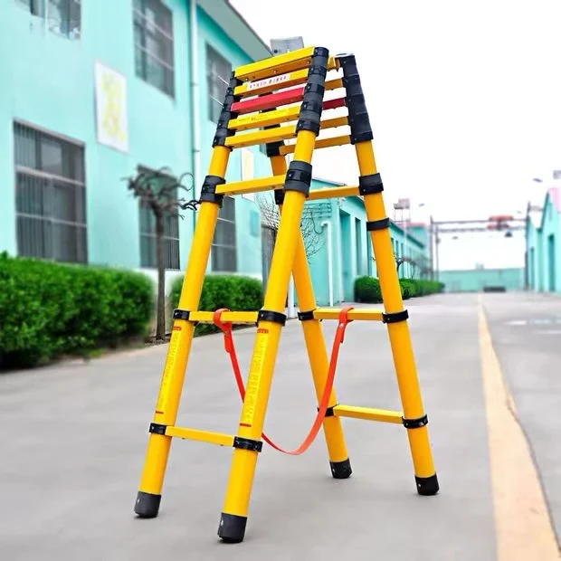 High Quality 5 Meter Telescopic Ladder - 26ft FRP Ladder