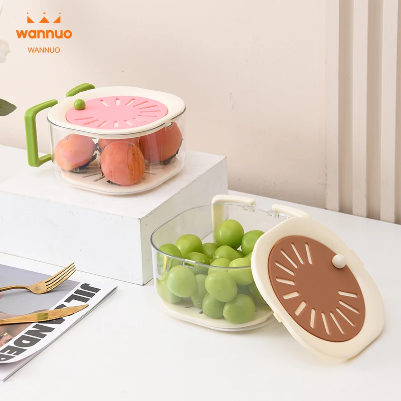 Wannuo Plastic PP PET Refrigerator Storage Box kitchen containers Modern Luxury Multi-Functional Food Container