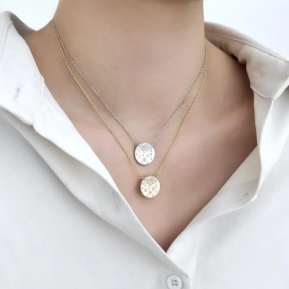 KAKODIY gold-plated luxury fashion 925 sterling silver round belt pendant women's jewelry necklace detail 4