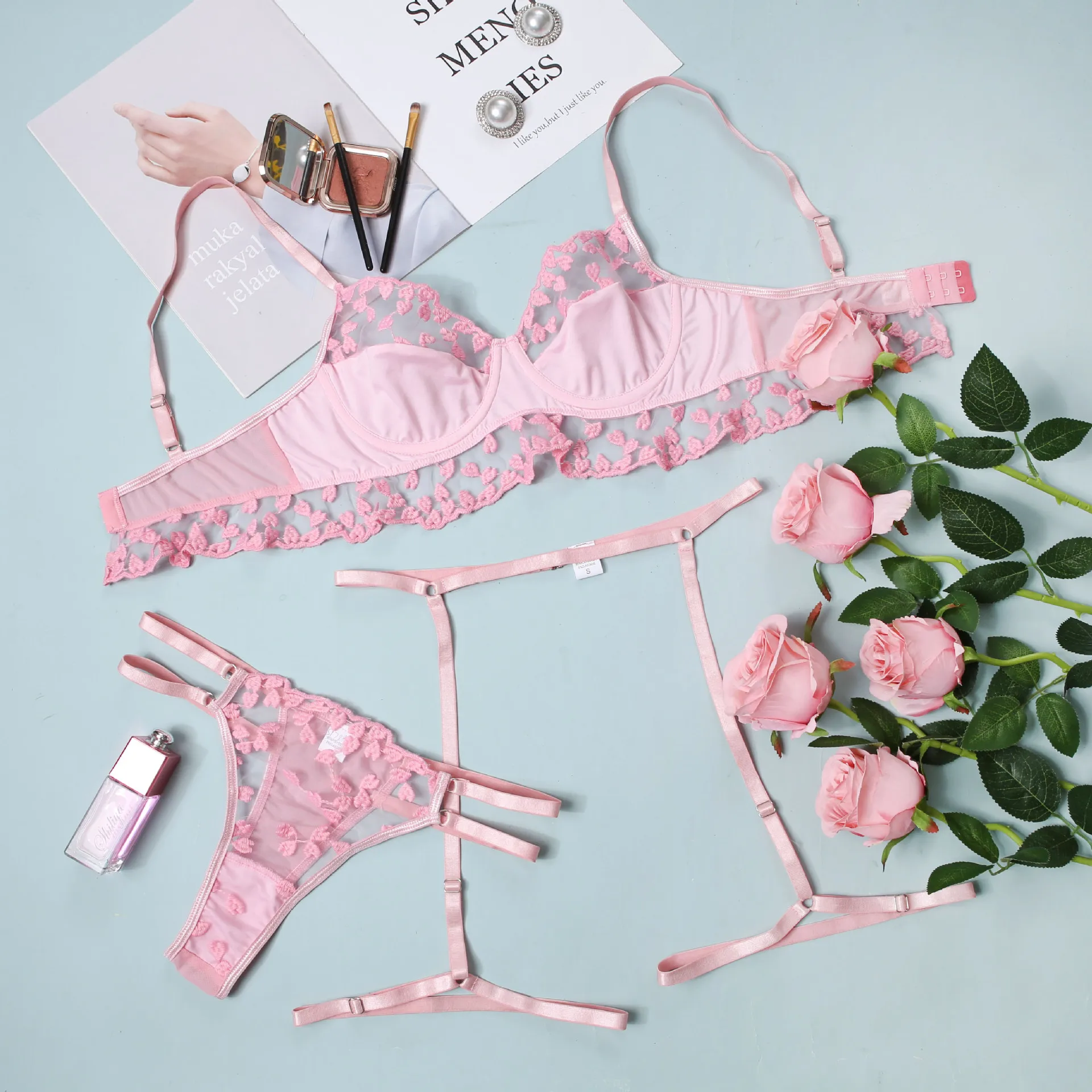 Shop Women's Underwear Sunspice Sexy Lingerie with Embroidery Heart for Wedding Shop Women's Underwear Sunspice Sexy Lingerie with Embroidery Heart for Wedding