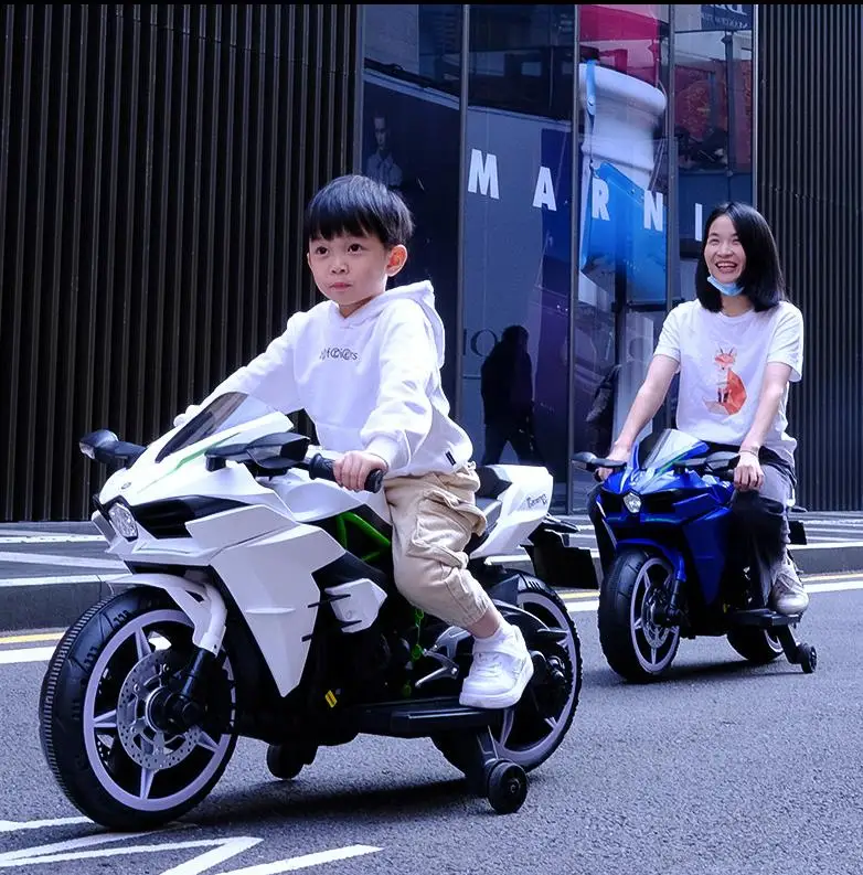 充電式バイク 5歳用の大型充電式電動バイク/バッテリー駆動バイク/男の子用
