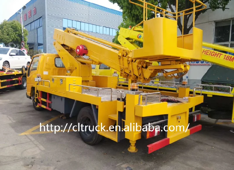 Japan Brand 16m Telescopic Boom Bucket Truck Aerial Working Platform