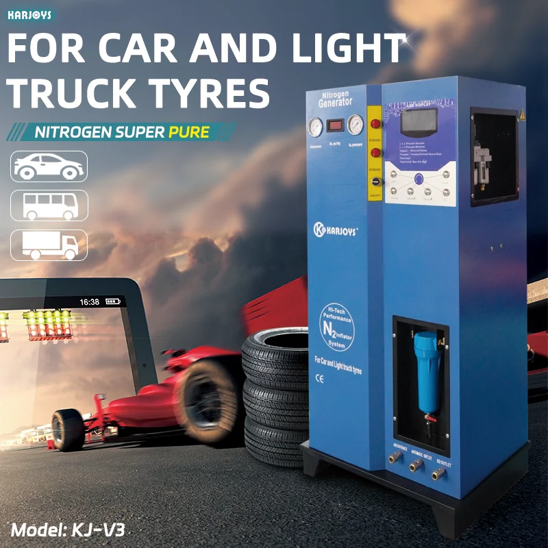 Fully Automatic Tire Nitrogen Inflator With Large LED Screen 220V Portable Tire Inflator for Car and Light Truck Tyres