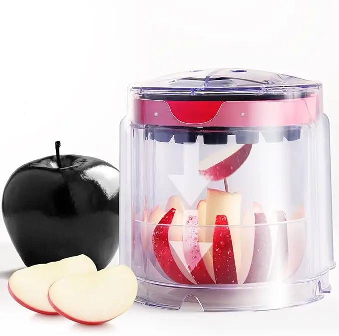 Слайсер для яблок 16 ломтиков сверхбезопасный и прочный нож из нержавеющей стали большая яблоко сердцевина с прозрачной чашей