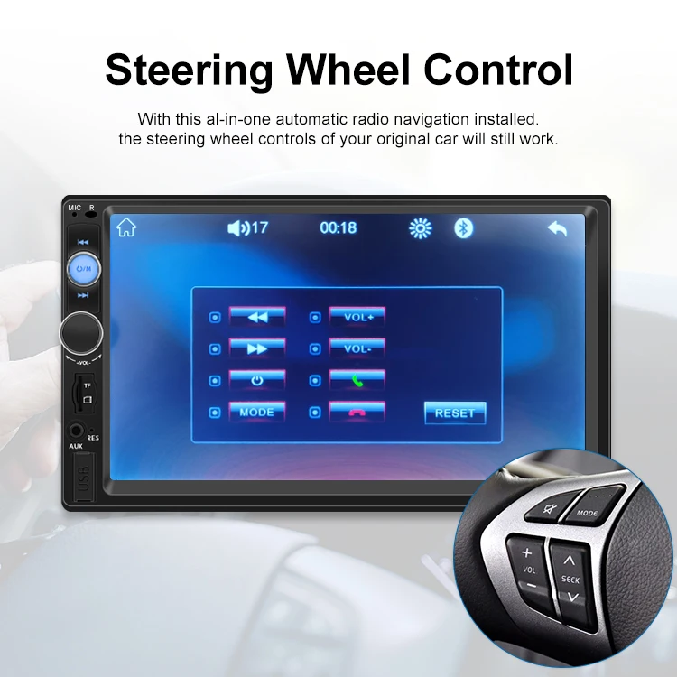 7010B 7 inch Dual Din Car Stereo Auto radio Head Unit Car Audio MP5 Multimedia Player car mp5 player