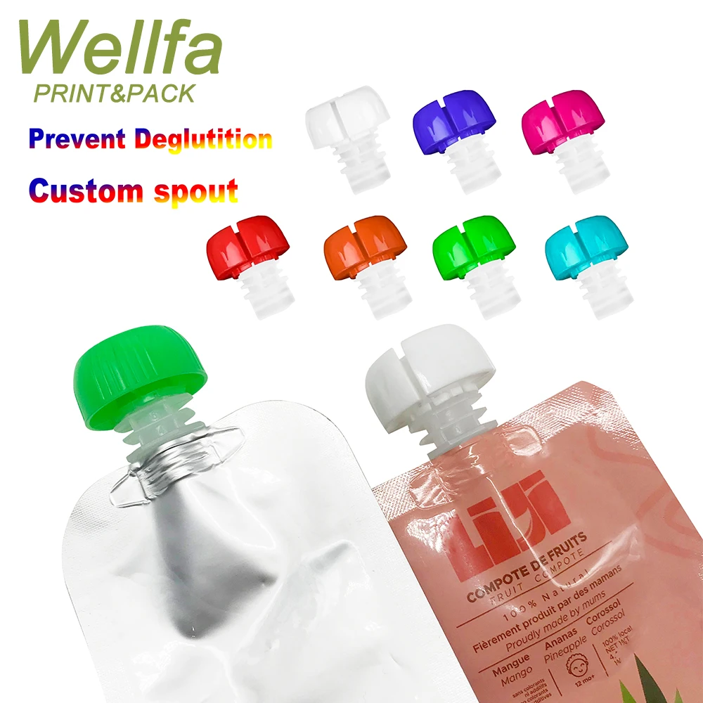 Factory Custom Printed Stand Up Reusable Squeeze Jelly Juice Doypack
