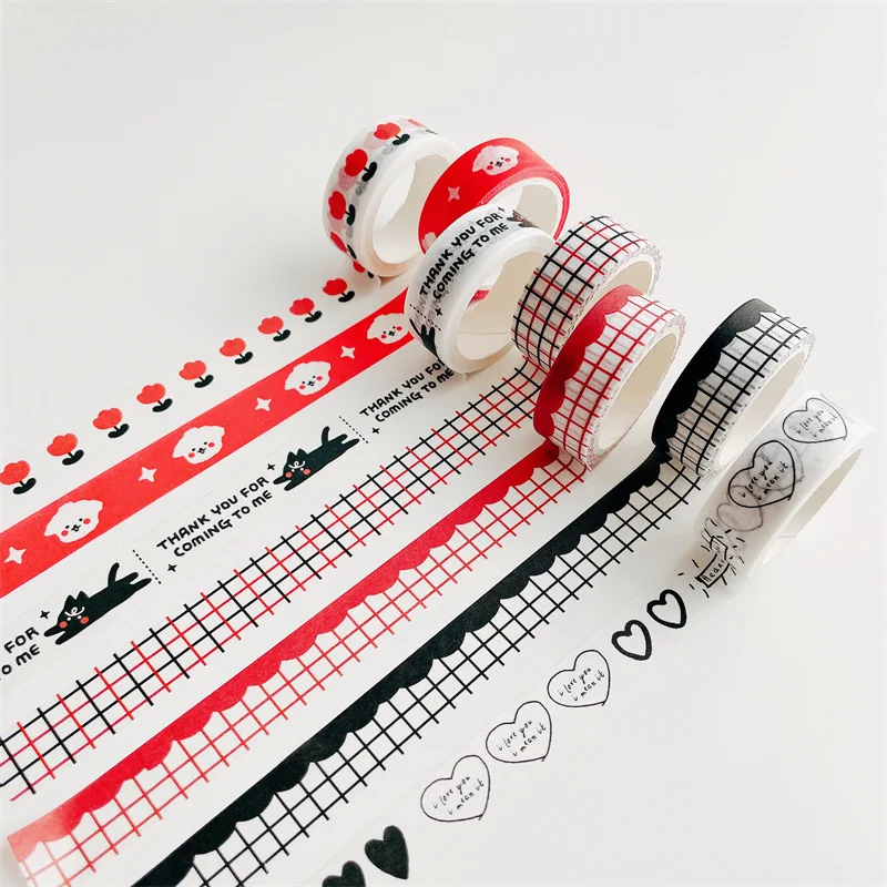 Black White Blue Washi Tape Thank You Cute Kawaii Anime Washi Masking Tapes  Bulk - Buy Black White Blue Washi Tape Thank You Cute Kawaii Anime Washi  Masking Tapes Bulk Product on