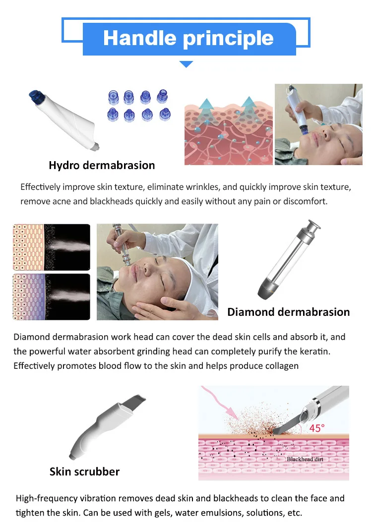 Professional 11 in 1 Hydro Dermabrasion RF Facial Spa Machine Hydra Abrasion Microdermabrasion Facial Mach