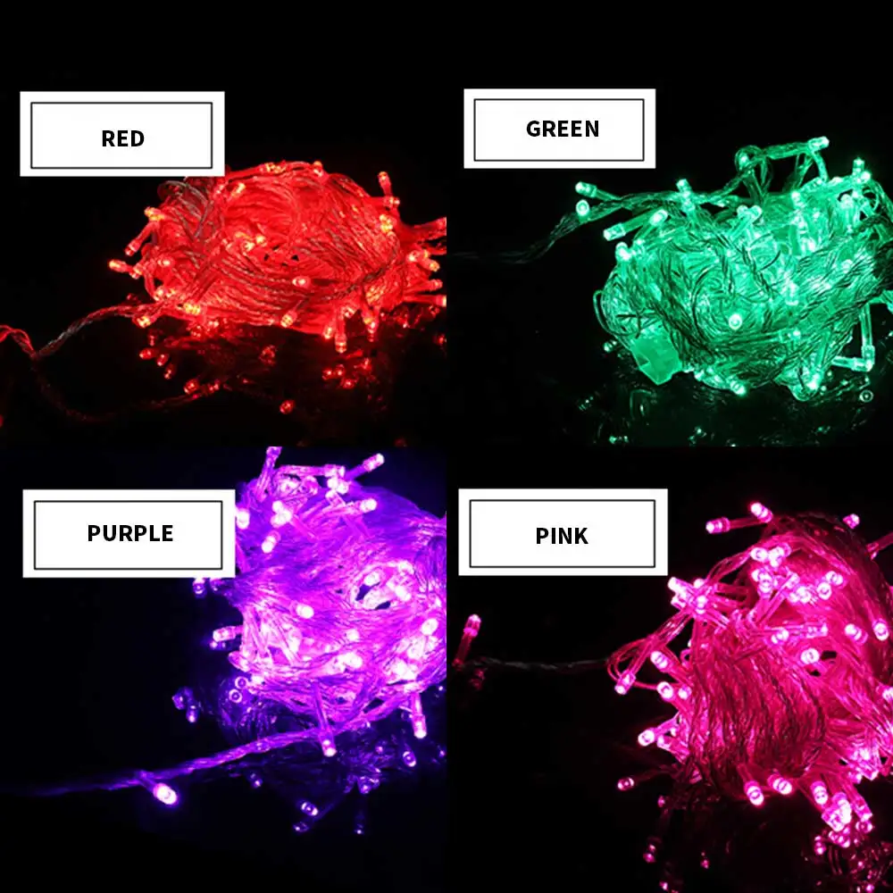 Led Christmas Lights Outdoor,10m 20m 30m 50m 100m Waterproof 8 Modes