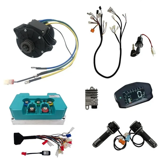QSMOTOR 138 3000W V2 Mid-drive Motor With Fardriver Controller Complete Conversion Kits For Electric Motorcycle