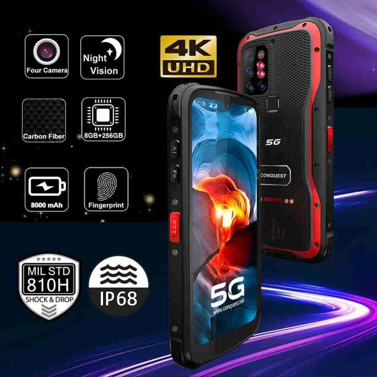 Conquest S20 5g Walkie Talkie Rugged Phone Night Vision Camera 8gb ...