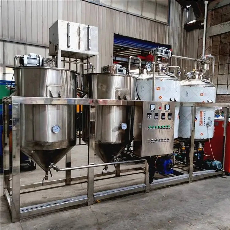 Refined Bleached Deodorized Coconut Oil Machine Castor Oil Refining Machine Cpo Cooking Oil Refining Machine