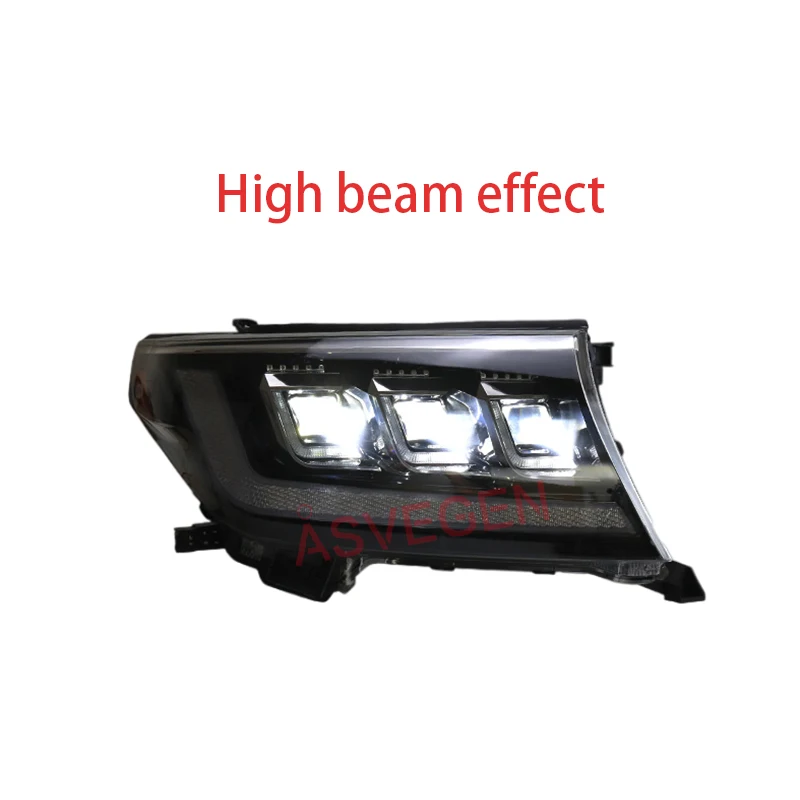 NEW Style Modified Lighting System Led Headlights for Land Cruiser Lc200 2008-2016 Head Lamp Angel Eye 3 Lens Fj200 Lc200