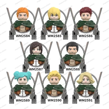 Wm6166 Blocks Attack On Titan Japanese Anime Eren Jaeger Armin Levi ...