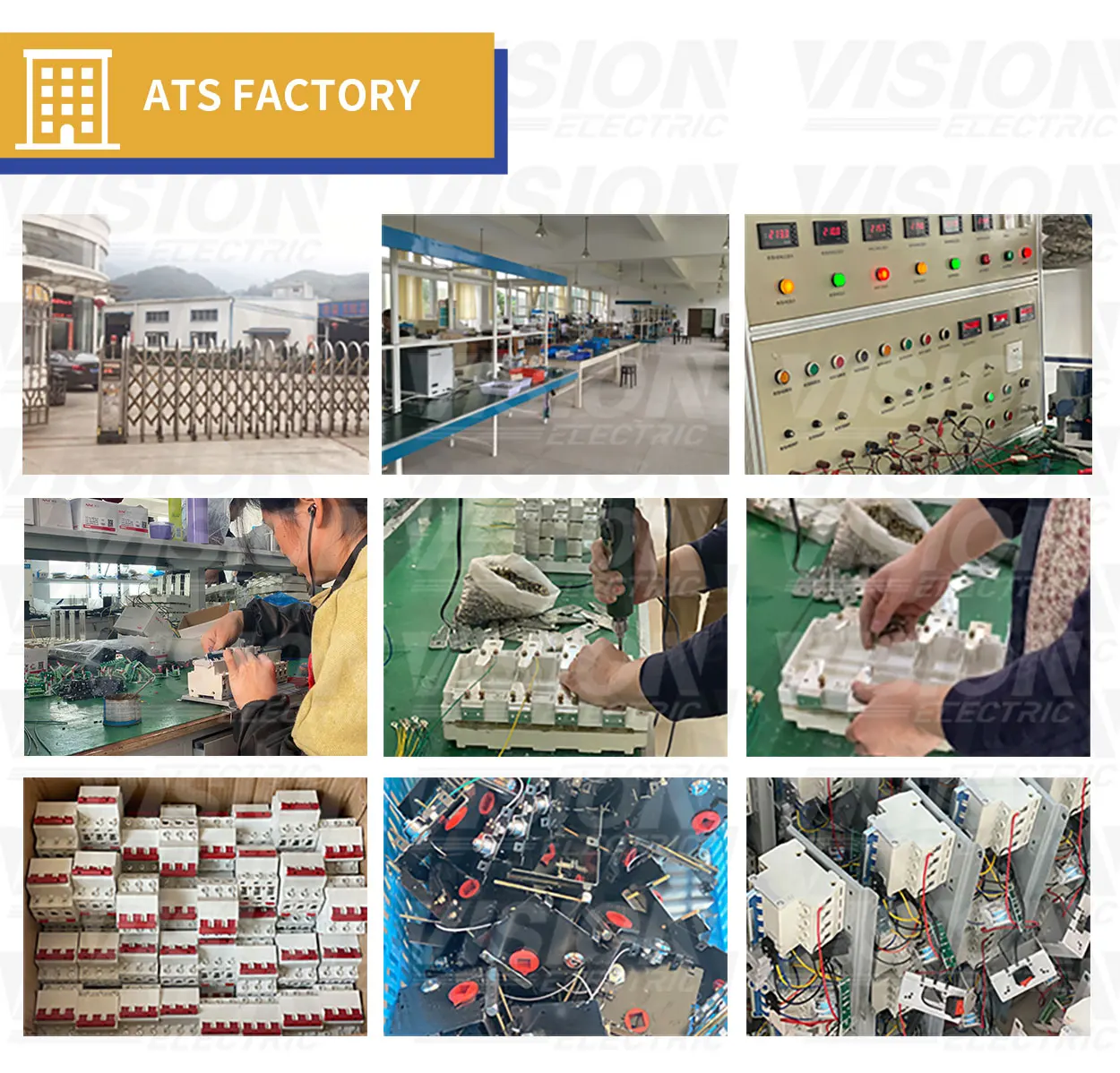 Vision Automatic Transfer Switch ATS 630A Changeover Switch 250A 400A 800A 1000A 1250A for Diesel Generator
