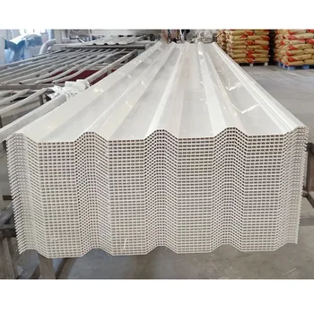 Free samples pvc lamina de plastico corrugated pvc twinwall hollow sheet for roof tiles