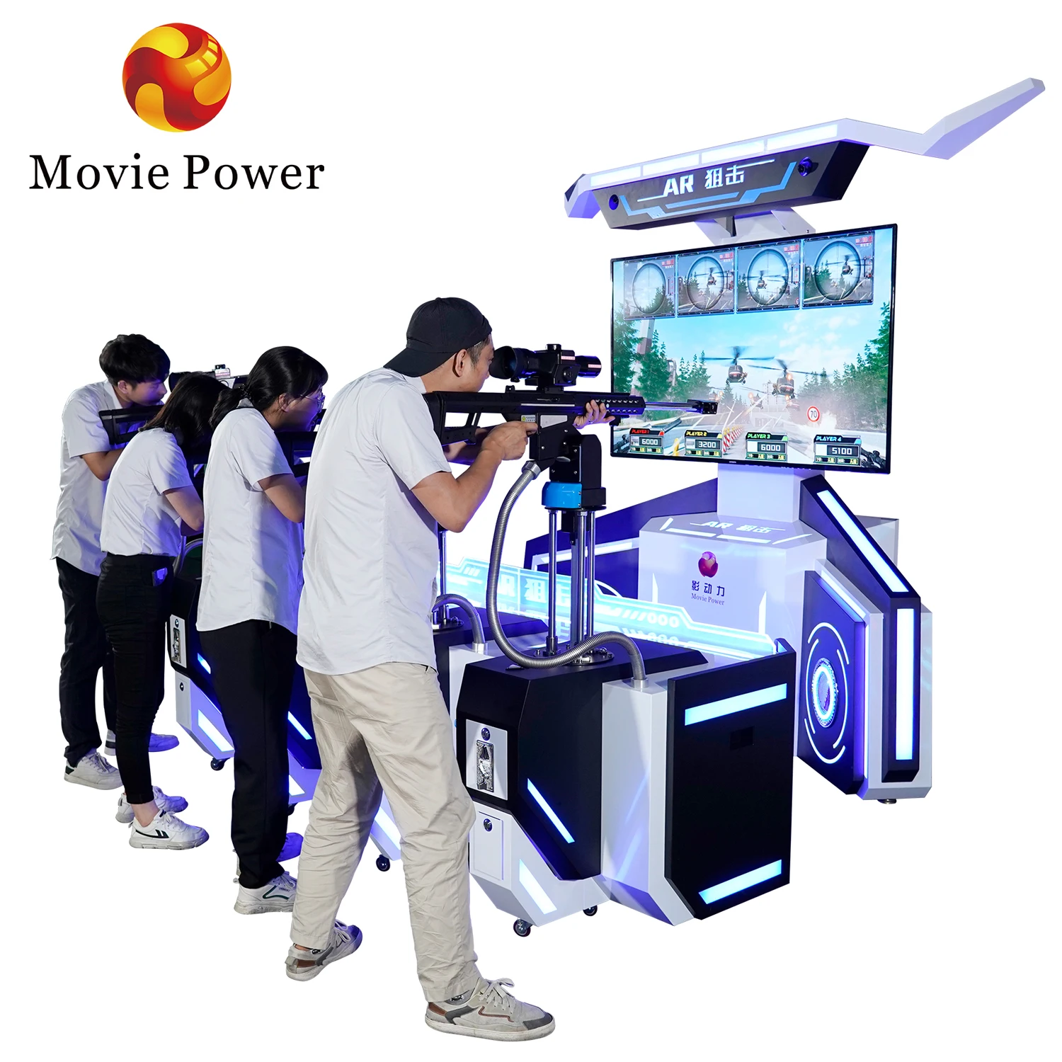 Immersive Virtual Reality Time Crisis Target Arcade Shot Gun Shooting Games Indoor Ar Sniper Shooting Games for Kids Adults