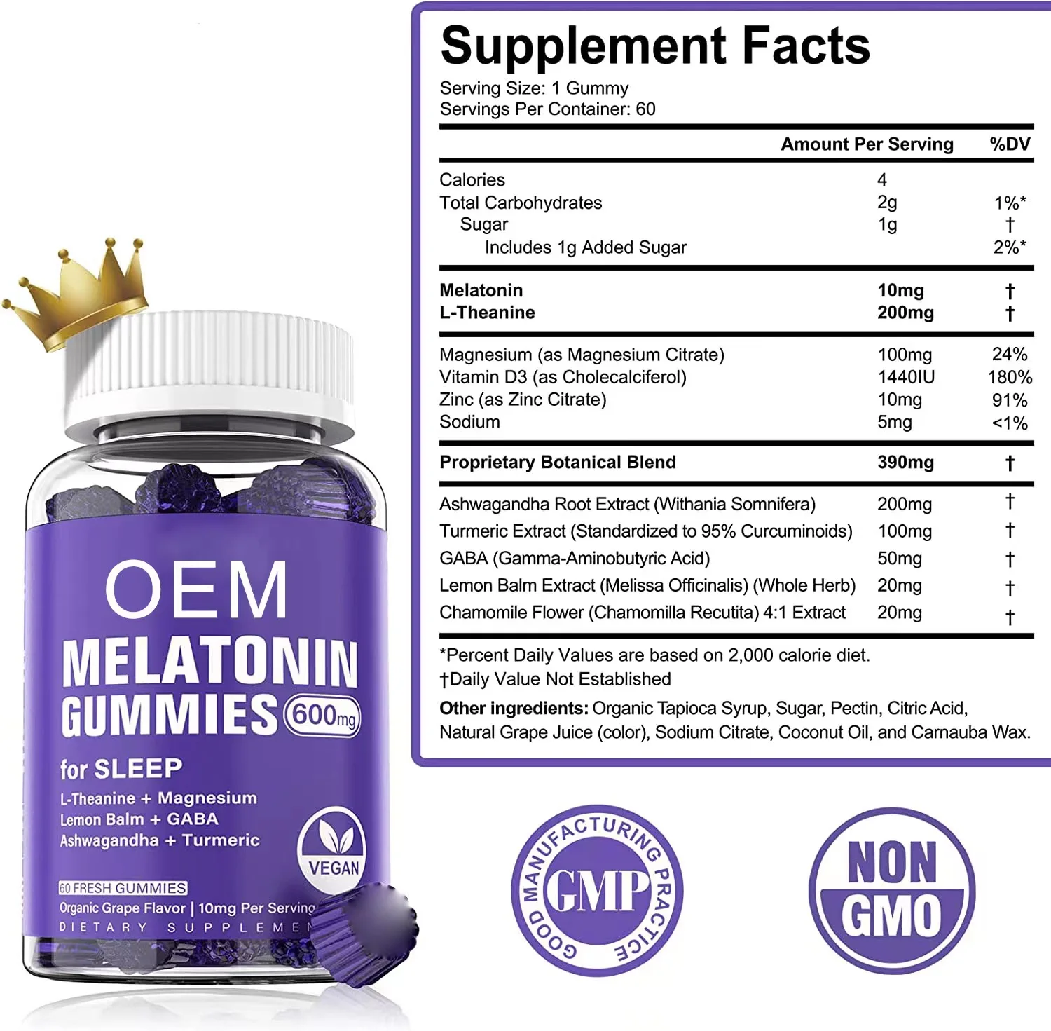 Oem Hot Selling Melatonin Gummies For Sleep Gummy Bears Melatonin Gummy ...