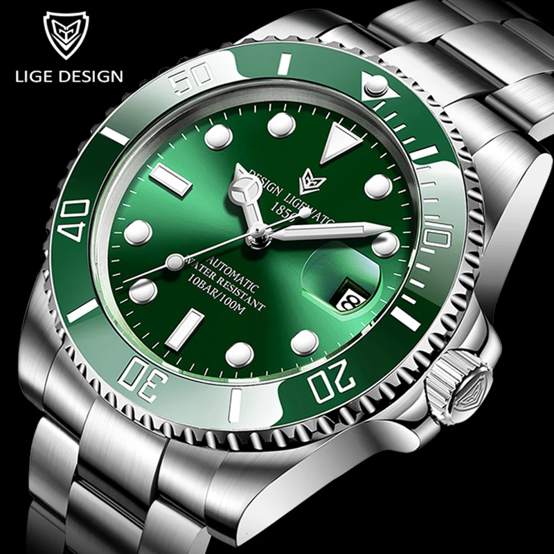 High Quality Mens Wrist Stainless Steel Waterproof Men Watch Luxury Wristwatch Automatic Mechanical Watches