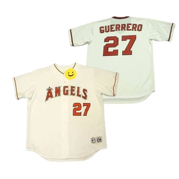 Wholesale Men's California 24 Chili Davis 25 Don Baylor Jim Edmonds 27  Erstad Mike Trout Throwback Baseball Jersey Stitched S-5xl From  m.