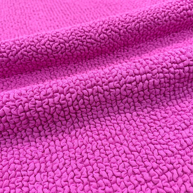 Hot Selling Customized Color Good Stretch Seersucker Crinkle Spandex Fabric