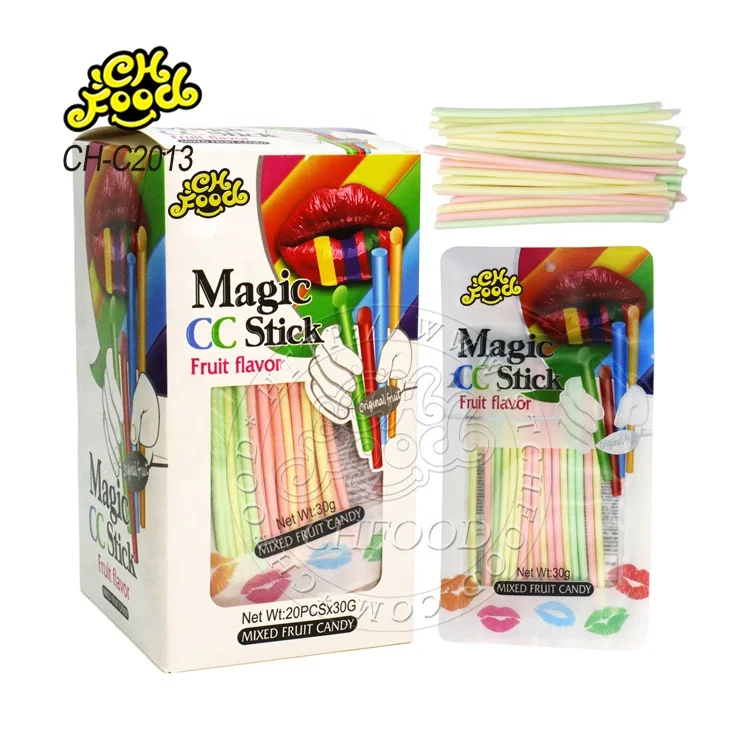 Halal Fruit Flavor Magic CC Stick Candy Straw Sour Powder Candy
