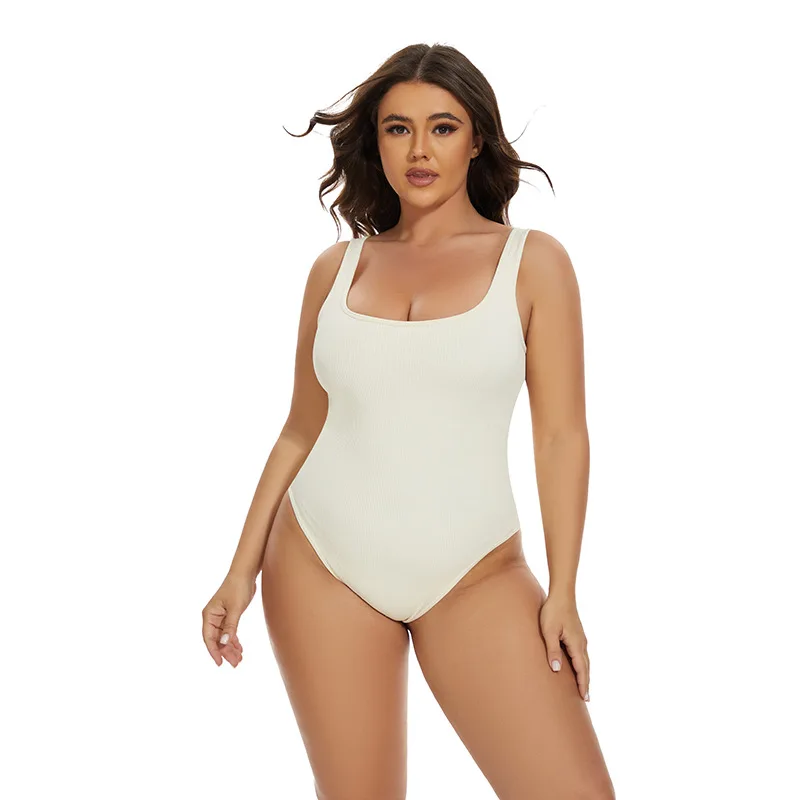 Qinelle Seamless Square-Neck Spaghetti-Strap Shaping Bodysuit